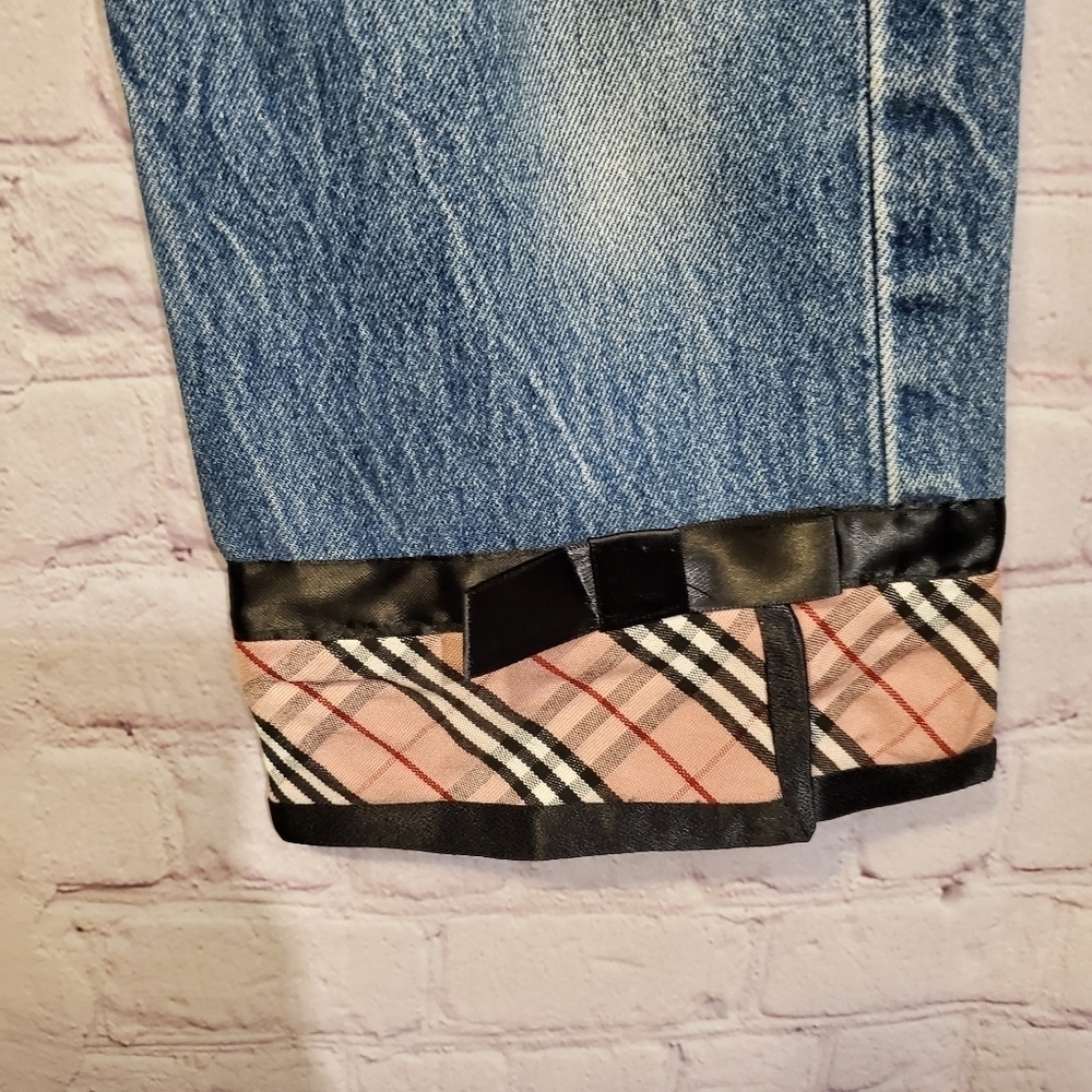 Levis by 3palms High Waisted Cropped Button Fly Cuffed - Picture 3 of 9
